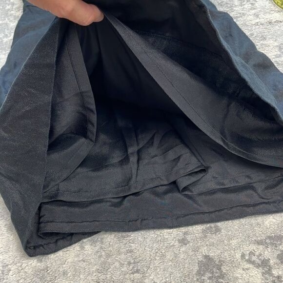 J Crew Linen Lace Up Tie Black Mini Dress Sleeveless V Neck LBD Sz 4 - Picture 8 of 12